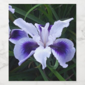 Silky White Lila Blume Weinetikett (Einzelnes Label)