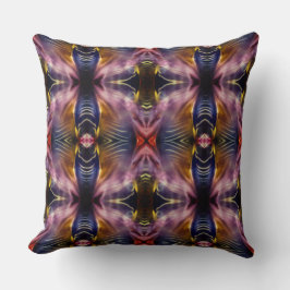 Silky-Wiederholung in schwarz und bordeauxrot aufg Kissen