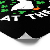 Silliest Goose At The Pub Funny Shamrock St Patric Poster (Ecke)