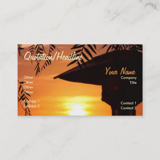 SillouLight Sunset Business Card Visitenkarte (Vorderseite)