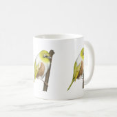 Sillvereye tauhou Neuseeländischer Vogel Kaffeetasse (VorderseiteRechts)