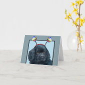 Silly Black Dog Blank Card Karte (Gelbe Blume)