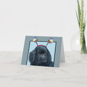Silly Black Dog Blank Card Karte