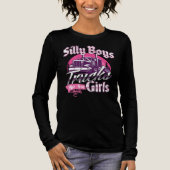Silly Boys, Trucks Are for Girls Tri-Blend Shirt (Vorderseite)