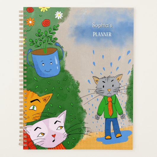 Silly Cat Personalized Planner Planer (Vorderseite)