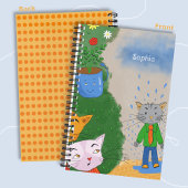 Silly Cat Personalized Spiral Notebook Notizblock
