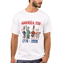 Silly Geese America 250 Funny Patriotic T-Shirt