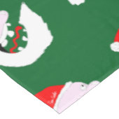 Silly goofy Santa Claus cartoon face Tischdecke (Schrägansicht)