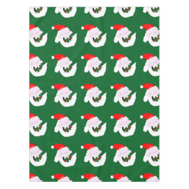 Silly goofy Santa Claus cartoon face Tischdecke