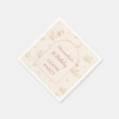 Silly Goose 1st Birthday Baby Shower Serviette (Ecke)