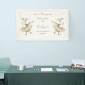 Silly Goose 3rd Birthday Watercolor Welcome Banner (Messeveranstaltung)