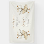 Silly Goose 3rd Birthday Watercolor Welcome Banner (Vertikal)
