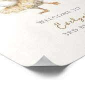 Silly Goose 3rd Birthday Watercolor Welcome Poster (Ecke)