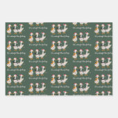 Silly Goose ABA Xmas RBT BCBA Behavior Therapist Geschenkpapier Set (Vorderseite)