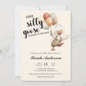 Silly Goose almost on the loose Baby shower Einladung (Vorderseite)
