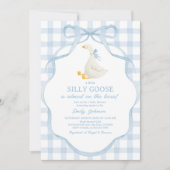 Silly Goose and Gosling Baby Shower Invitation Einladung (Vorderseite)