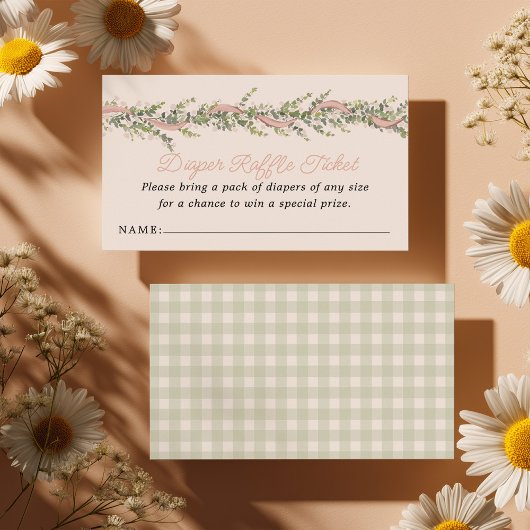 Silly Goose Baby Shower Diaper Raffle Begleitkarte