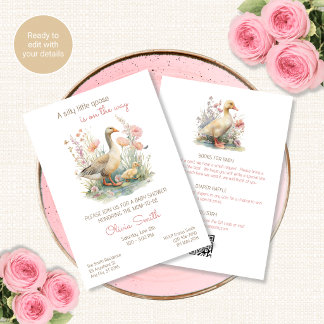Silly Goose Baby Shower Einladung Alles in Einem Q