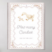 Silly Goose Baby Shower Guess How Many Candies Poster (Vorne)