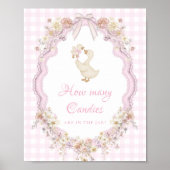 Silly Goose Baby Shower Guess How Many Candies Poster (Vorne)