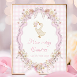 Silly Goose Baby Shower Guess How Many Candies Poster