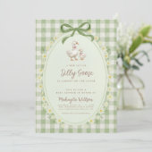 Silly Goose Baby Shower Invitation Einladung (Stehend Vorderseite)