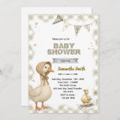 Silly Goose Baby Shower Invitation Einladung (Vorne/Hinten)