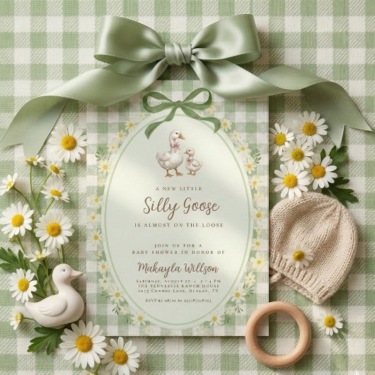 Silly Goose Baby Shower Invitation Einladung