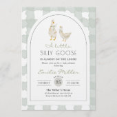 Silly Goose Baby Shower Invitation, Gender Neutral Einladung (Vorderseite)