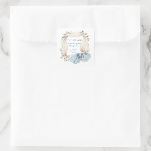 Silly Goose Baby Shower Square Sticker (Tasche)