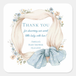 Silly Goose Baby Shower Square Sticker