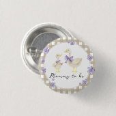 Silly Goose Baby Shower - werdende Mutti Button (Vorne & Hinten)