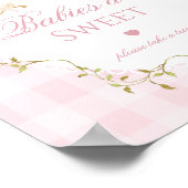 Silly Goose Babys sind süße rosa Gingham Poster (Ecke)