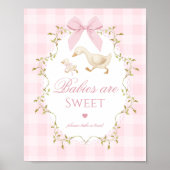 Silly Goose Babys sind süße rosa Gingham Poster (Vorne)