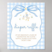 Silly Goose BabyShower | Windel-Raffle-Tischschild Poster (Vorne)