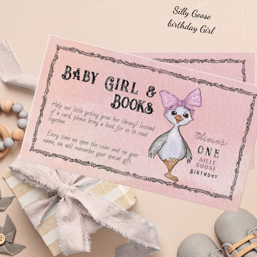 Silly Goose Birthday Book Request Enclosure Card Begleitkarte