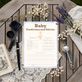 Silly Goose Blue Baby Predictions & Advice Card Einladung