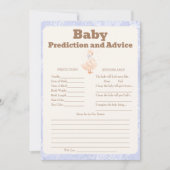 Silly Goose Blue Baby Predictions & Advice Card Einladung (Vorderseite)