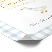 Silly Goose Blue Baby Shower Guess How Many  Poster (Ecke)