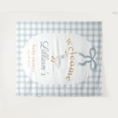 Silly Goose Blue Baby Shower Welcome Backdrop  Wandteppich (Vorderseite (Horizontal))