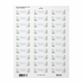 Silly Goose Blue Botanical Return Address Label (Vorne)