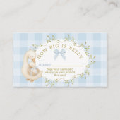 Silly Goose Blue Bow Gingham How big is belly Begleitkarte (Vorderseite)