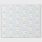 Silly Goose Blue Bow Whimsical Preppy Geschenkpapier (Flach)