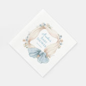 Silly Goose Blue Floral Baby Shower Napkins Serviette (Ecke)