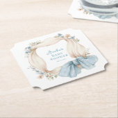 Silly Goose Blue Floral Paper Coaster Untersetzer (angewinkelt)