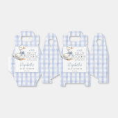 Silly Goose Blue Gingham Baby Shower Geschenkschachtel (Ungefaltet)