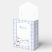 Silly Goose Blue Gingham Baby Shower Geschenkschachtel (Geöffnet)