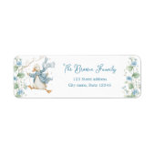 Silly Goose Blue Return Address Label (Vorne)
