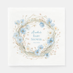Silly Goose Blue Ribbon & Berry Baby Shower Servie Serviette