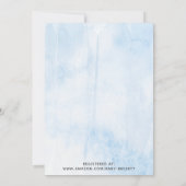 Silly Goose Blue Watercolor Boys Baby Shower Einladung (Rückseite)